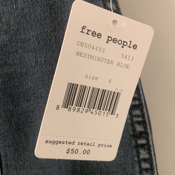 NWT FREE PEOPLE WESTMINSTER BLUE FEMME SKIRT - Picture 6 of 14